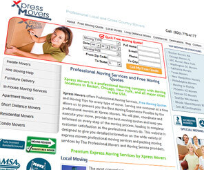 The Xpress Movers new website