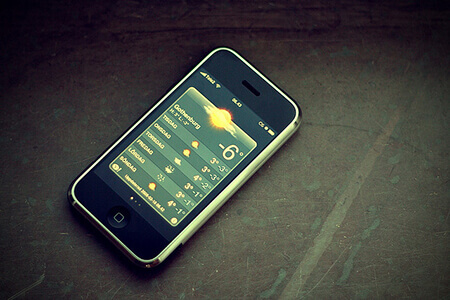 mobile phone weather application